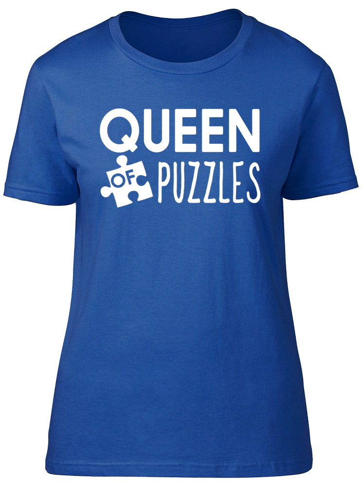 Queen of Puzzles Womens Ladies Jigsaw Puzzle Tee TShirt eBay